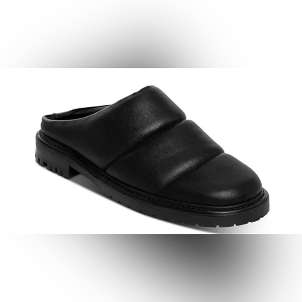 STAUD Astro Quilted Puffer Mules In Black Size 40 New - Picture 1 of 11